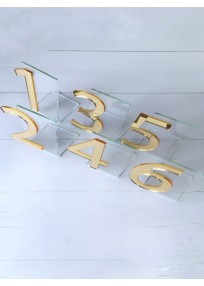 Номер на стол прозрачный с накладкой (арт.n25) 2024